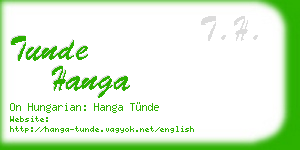 tunde hanga business card